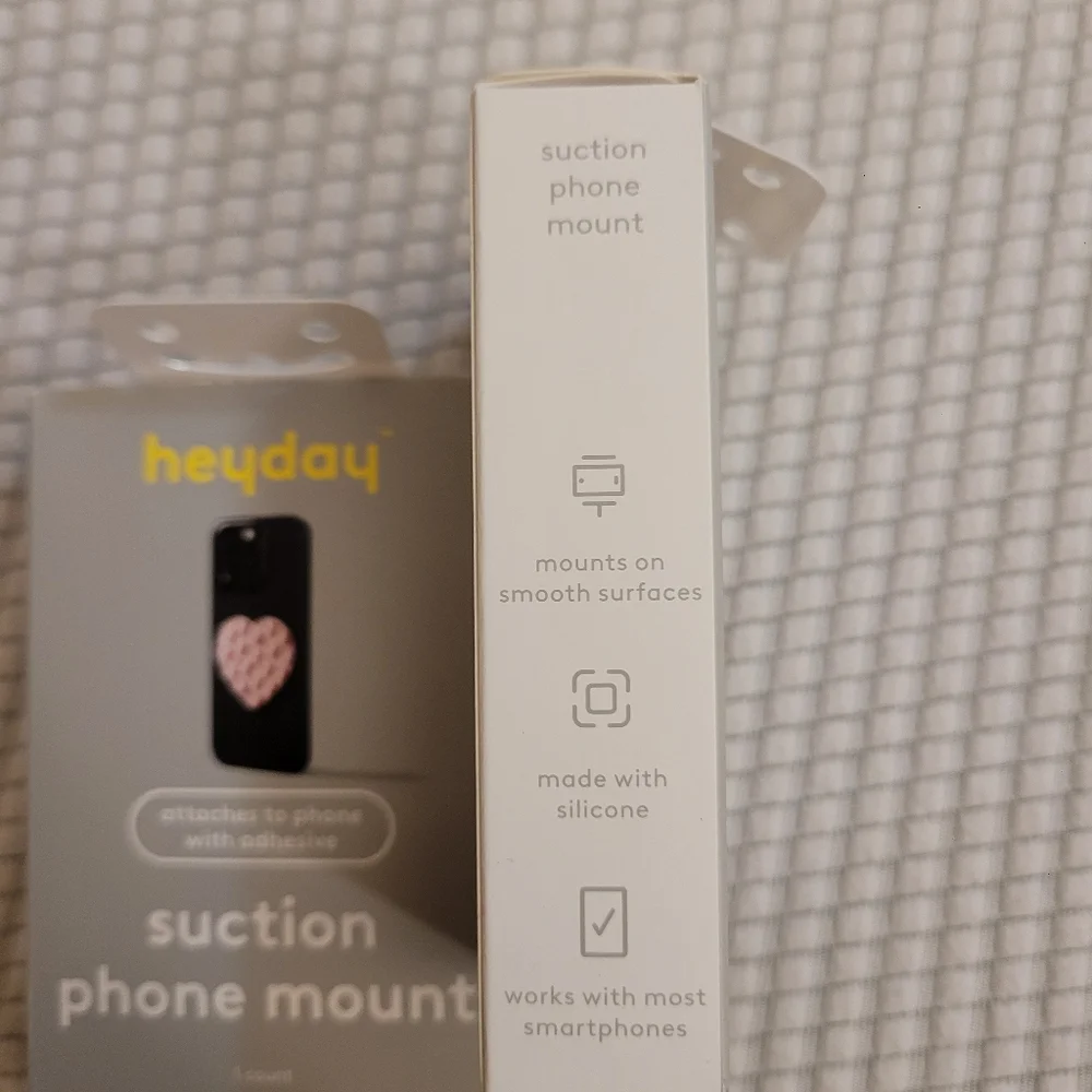 Two Heyday Pink Suction Phone Mount